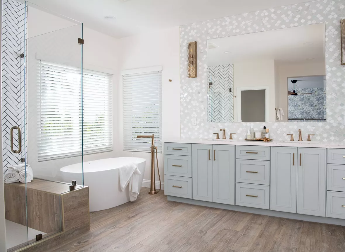 Bathroom remodel as part of a house renovation in Putney