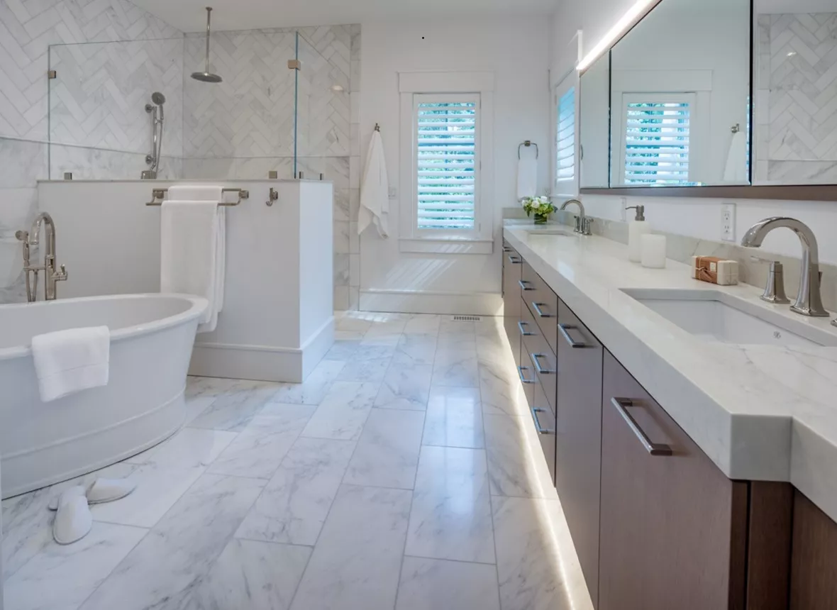 Bathroom remodel and installation as part of a house renovation in Maida Vale