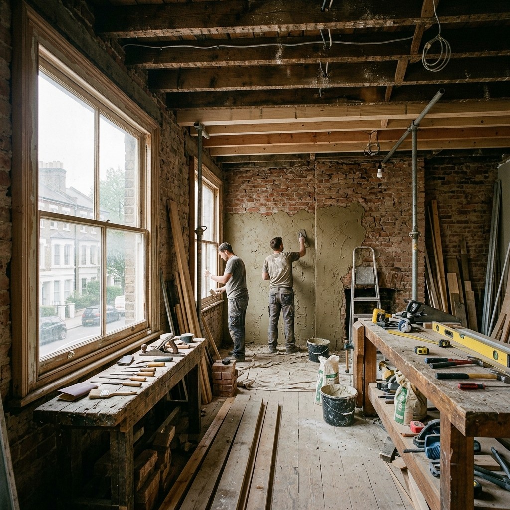 Complete period property renovation and interior refurbishment in London